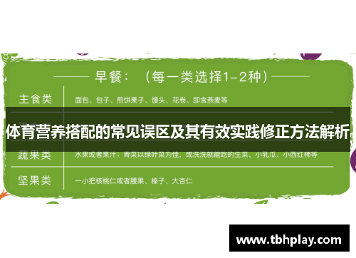 体育营养搭配的常见误区及其有效实践修正方法解析